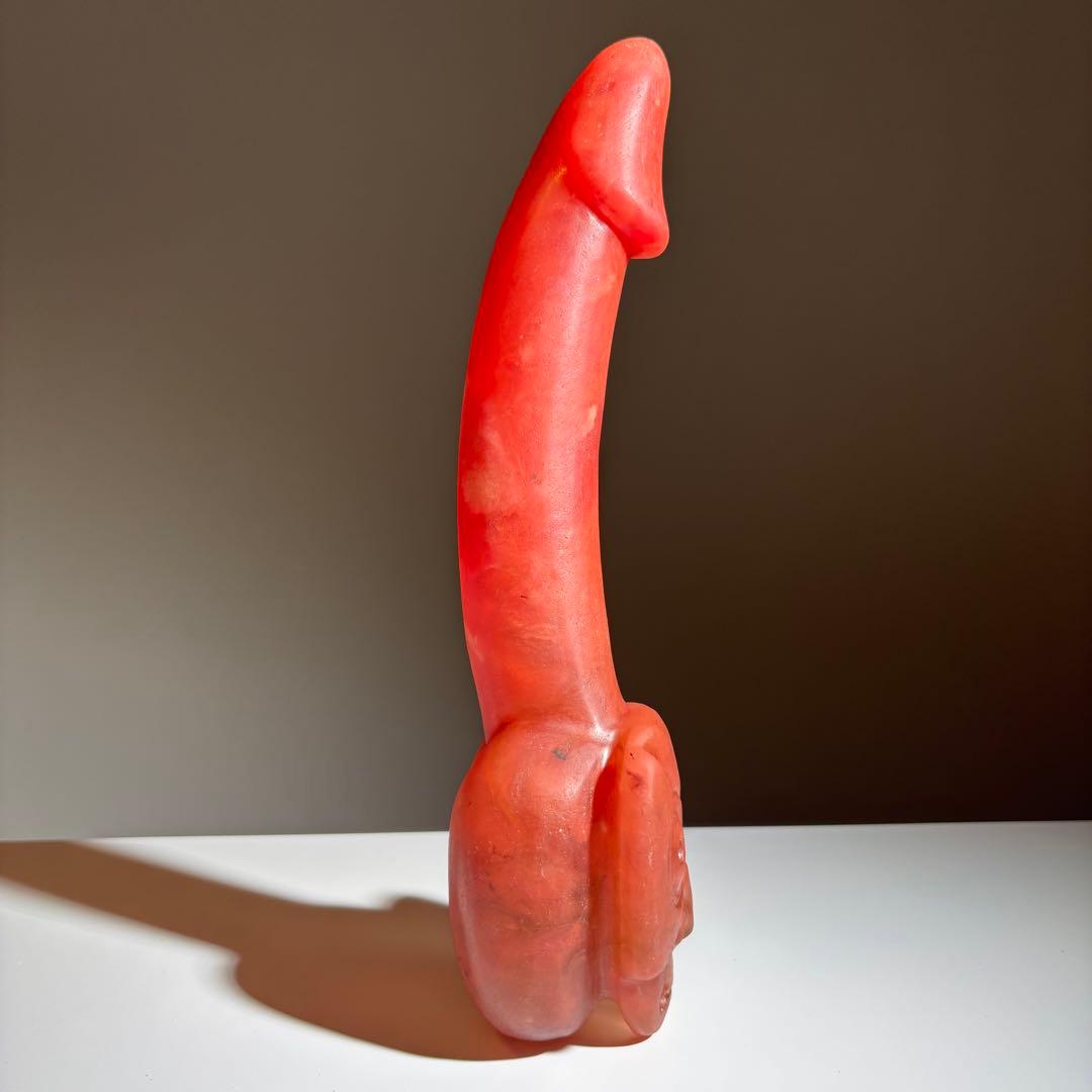 天然石で作られた顔のついた男根 プリミティブ　珍品 子宝 彫刻 子宝 縁起物