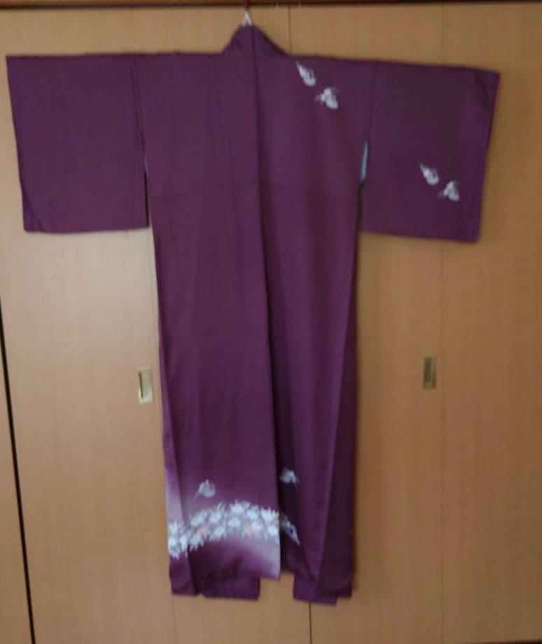 さくら【新品未使用極美品】訪問着フルセット　正絹袷　草花花籠文様　六通袋帯