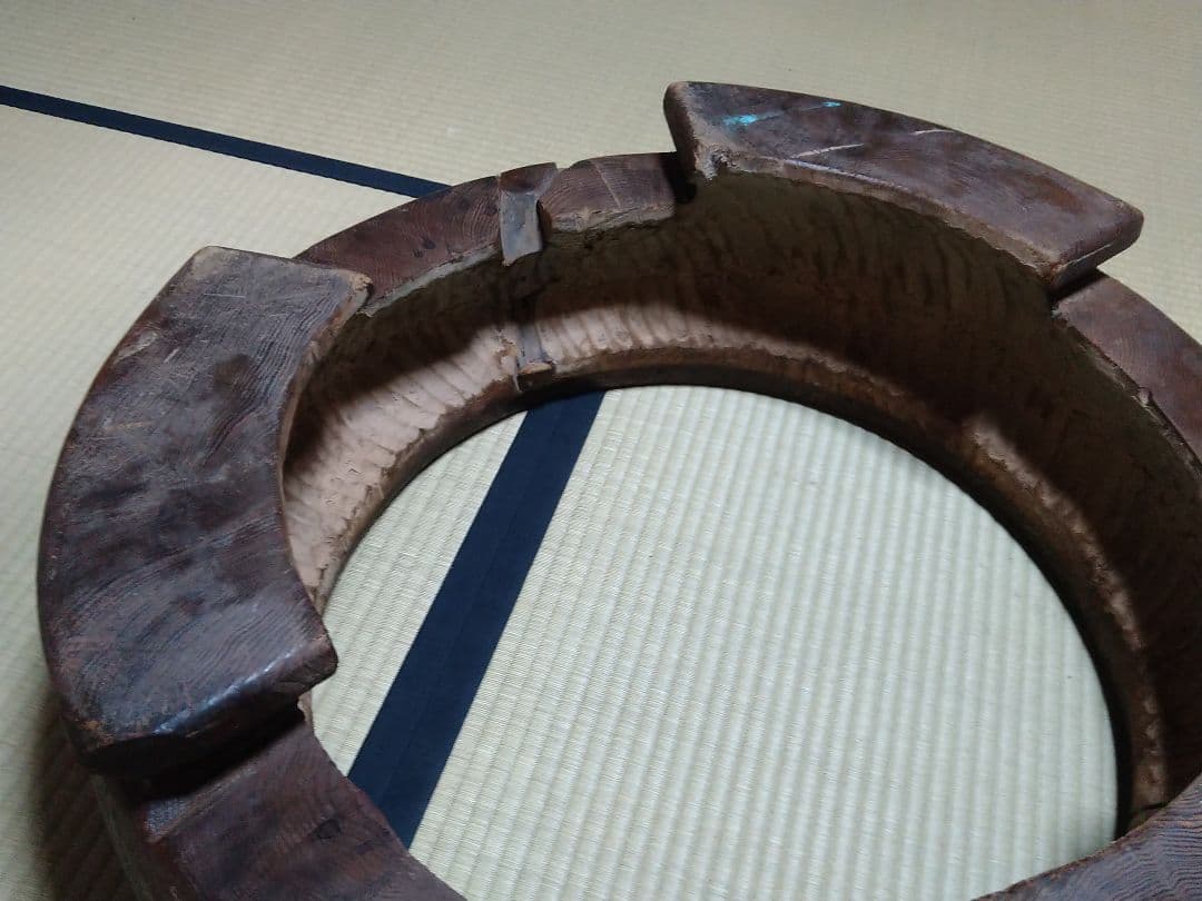 火鉢 杉（おそらく屋久杉）直径約80cm 五徳付き