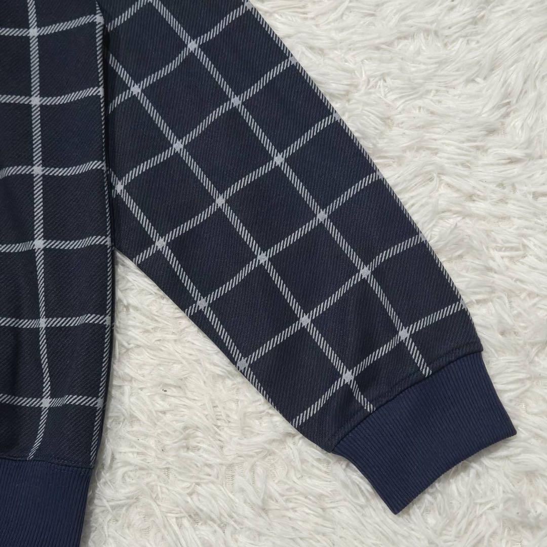 希少✨FRED PERRY 80s トラックジャケット　格子柄　ネイビー　L