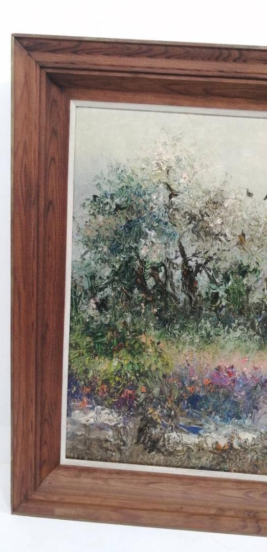 40%【真作】アンナ・オルシェウスカ 風景 油彩 1988 ポーランド