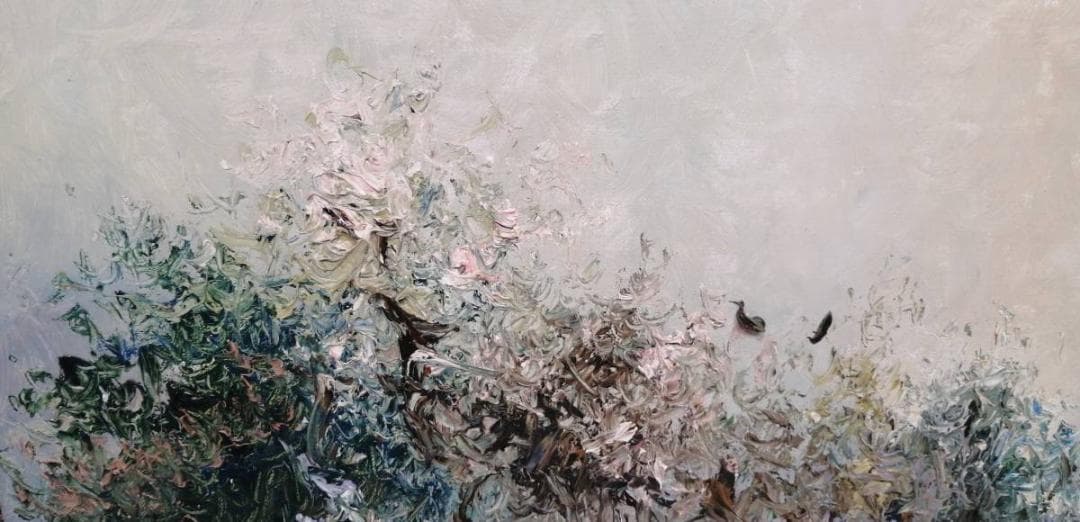 40%【真作】アンナ・オルシェウスカ 風景 油彩 1988 ポーランド