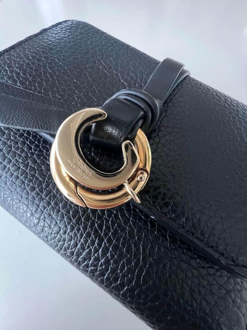 美品　Chloé ブラック 三つ折り財布　クロエ