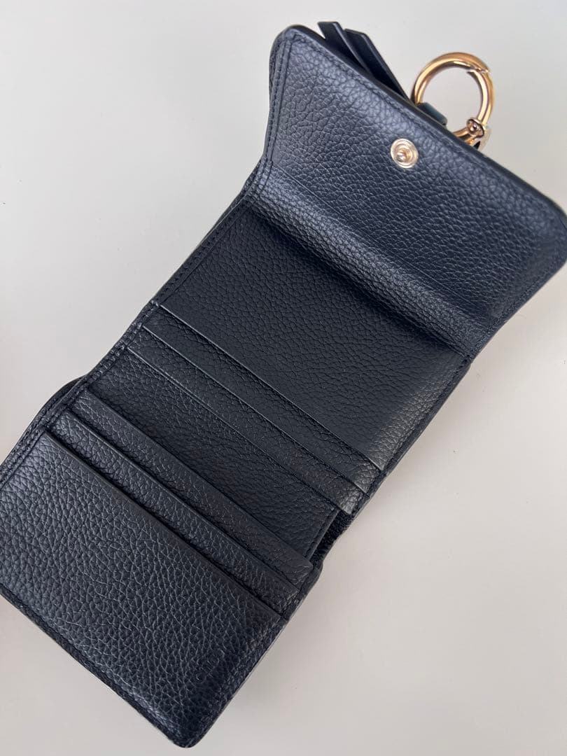 美品　Chloé ブラック 三つ折り財布　クロエ