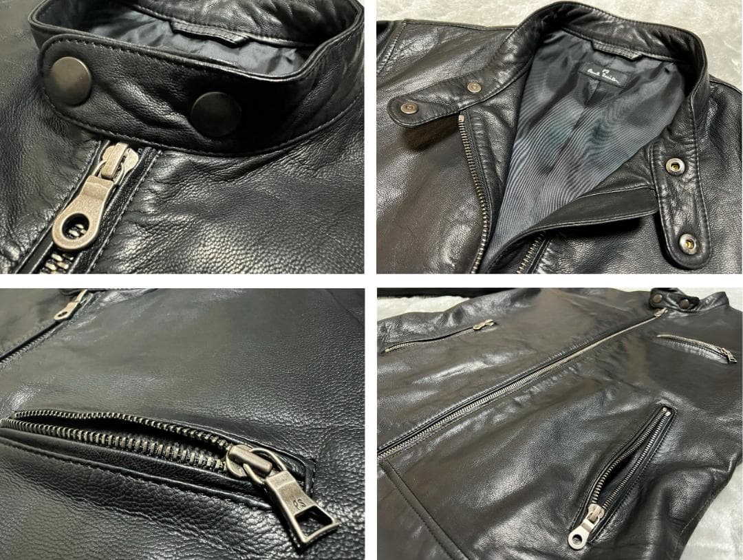 【美品】Paul Smith　シープスキン シングル ライダースジャケット【M】