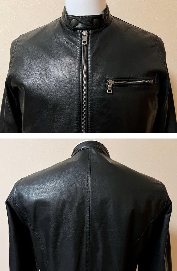 【美品】Paul Smith　シープスキン シングル ライダースジャケット【M】