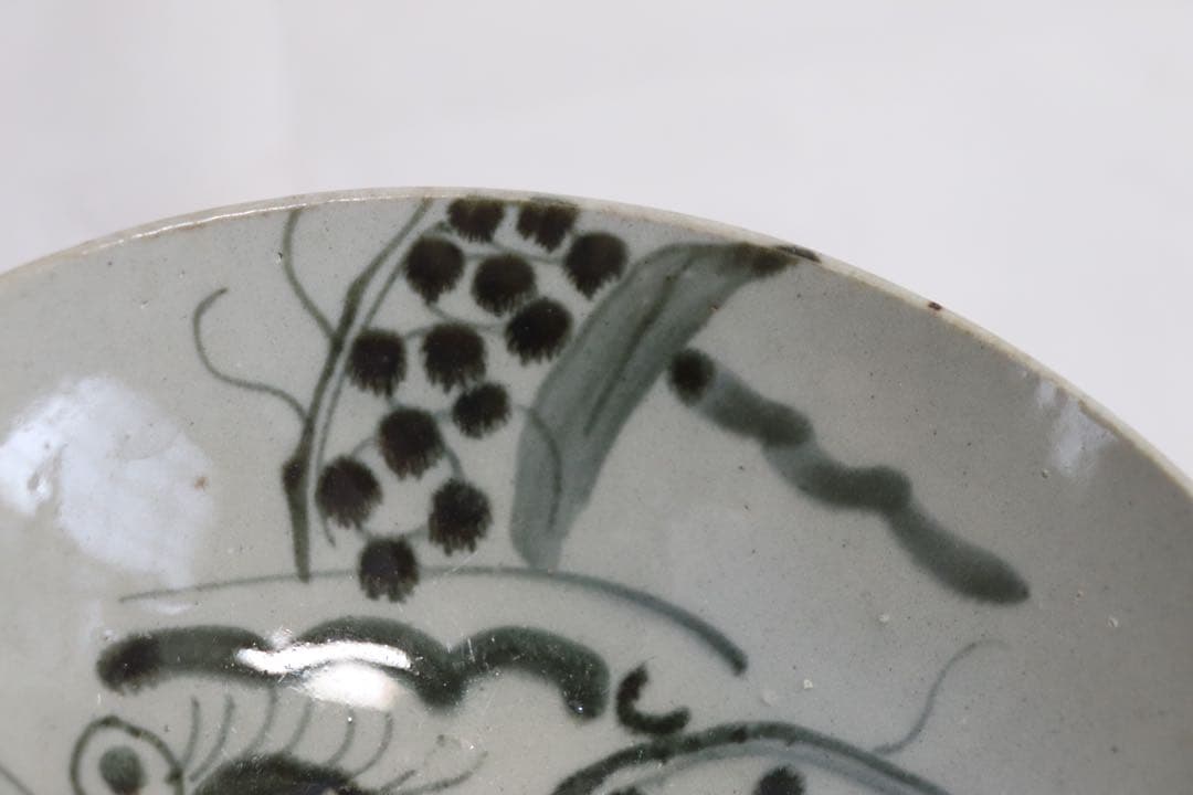 ニ　中国　清朝初期　染付龍紋碗　アンティーク　送料込み0321