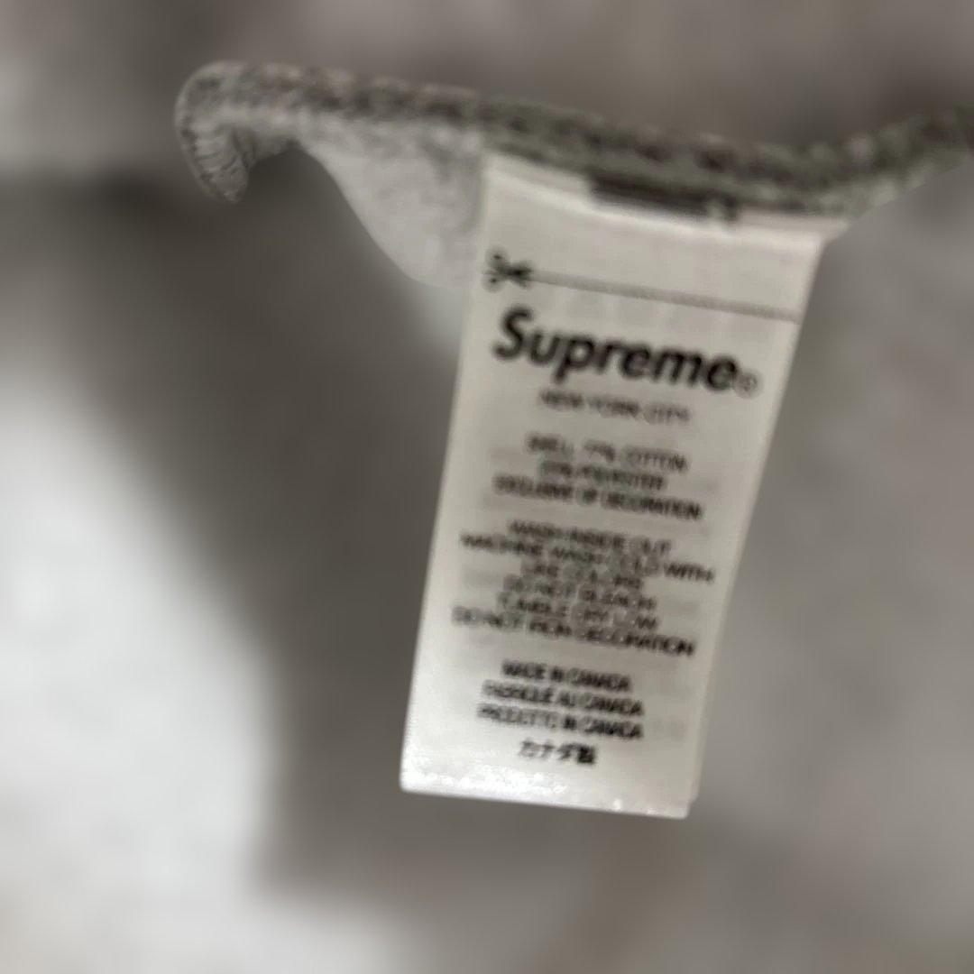 ブルードラゴン！Supreme グレー フード付きジップパーカー