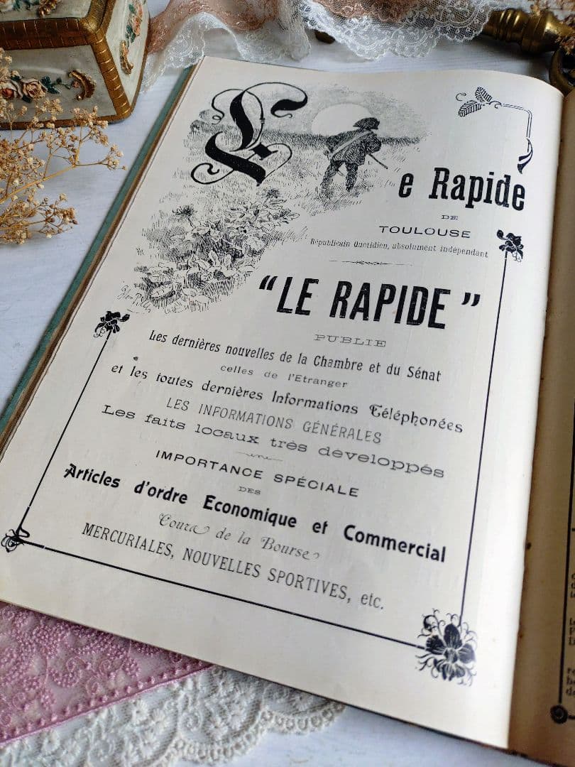 452.【1912年】 日記帳 家計簿 フランス アンティーク