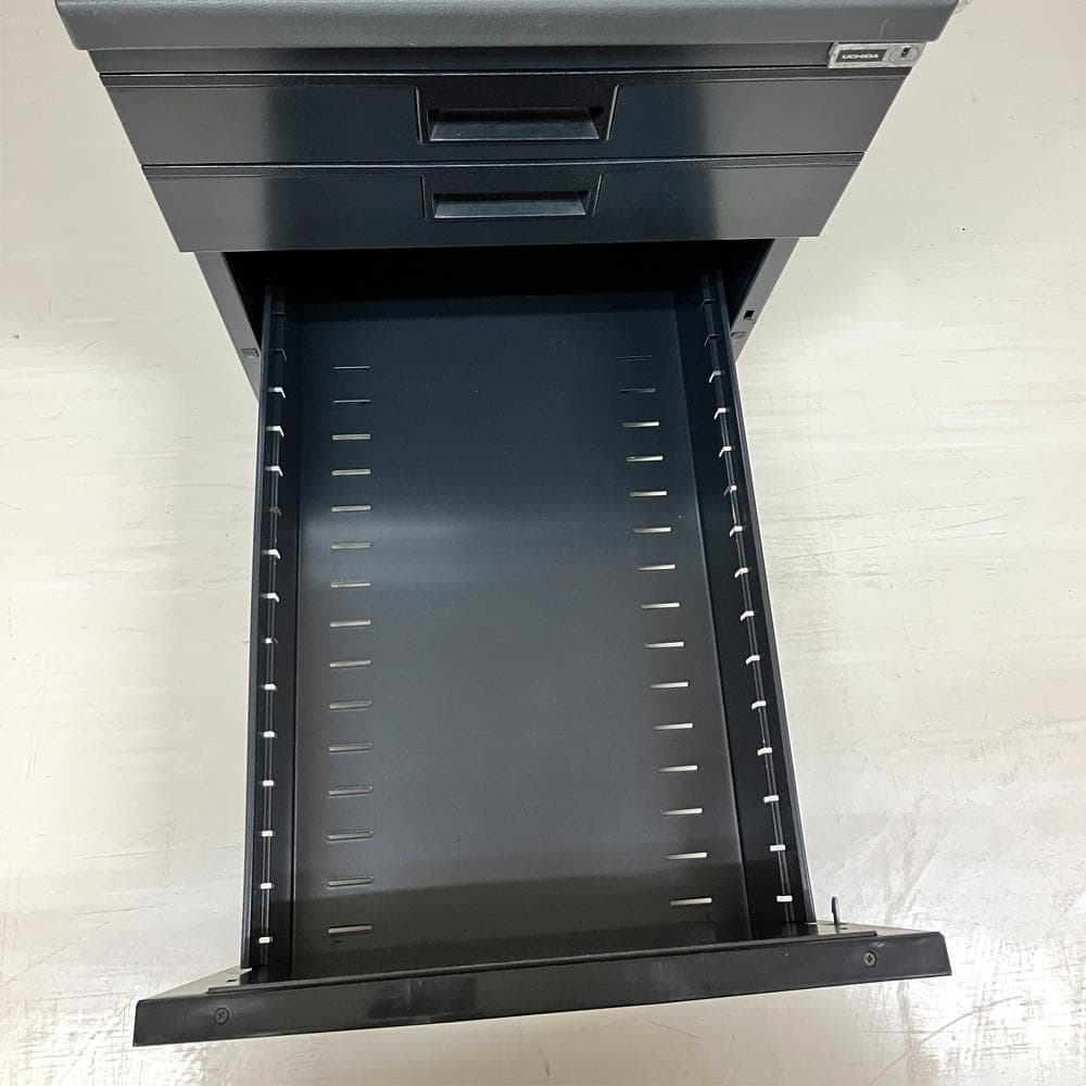 #2774-4　UCHIDA　スチールワゴン　サイドワゴン　デスクワゴン