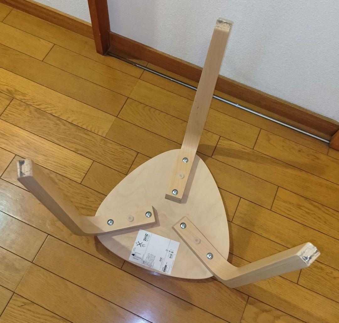 IKEA KYRRE シルレ スツール ナチュラル 1脚　ホワイト2脚　セット