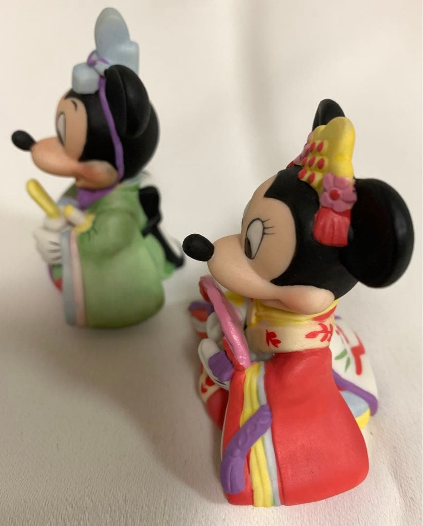 ディズニー　ミッキー&ミニー　陶磁器ミニ雛人形　ひな祭り　桃の節句