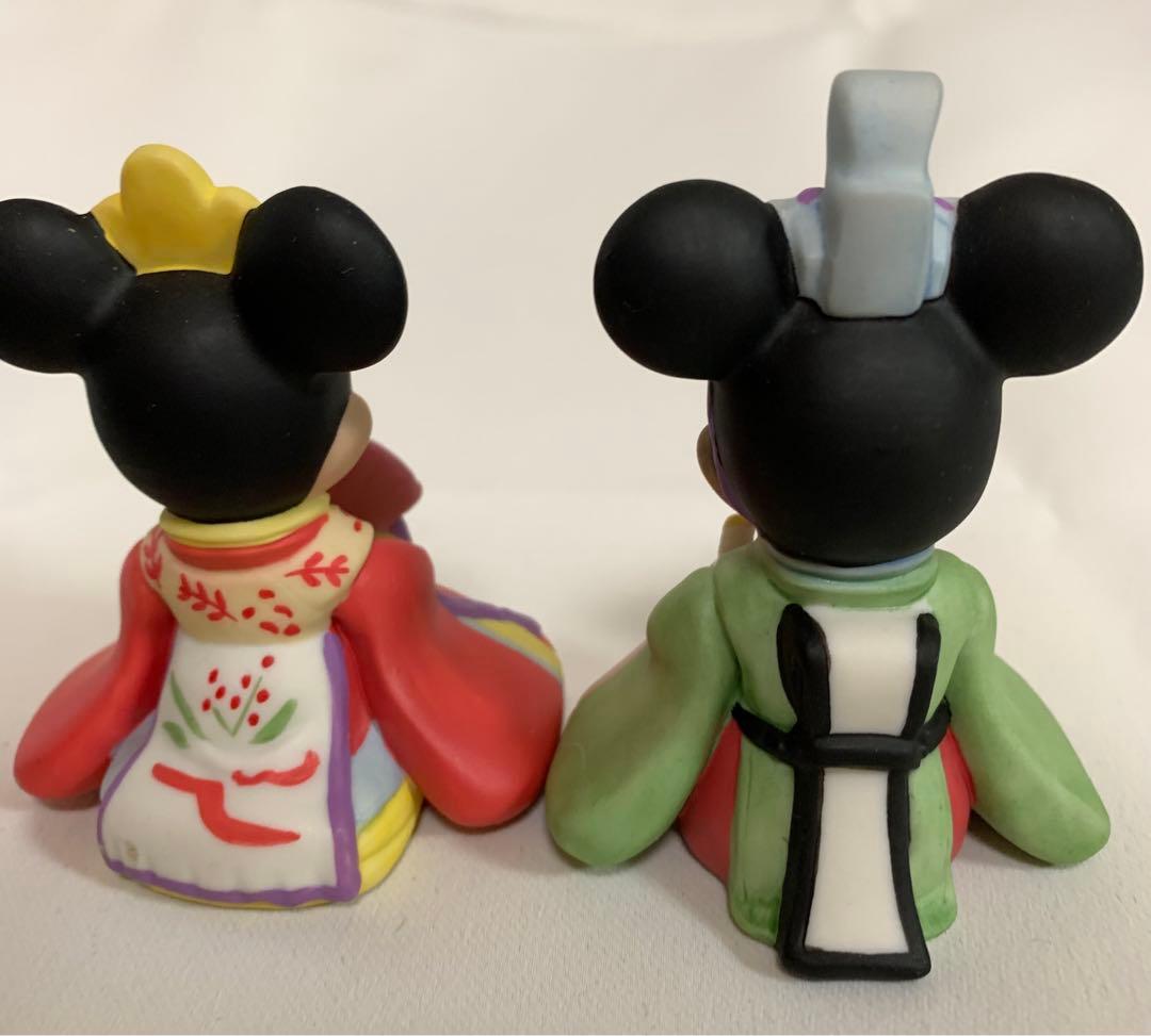 ディズニー　ミッキー&ミニー　陶磁器ミニ雛人形　ひな祭り　桃の節句