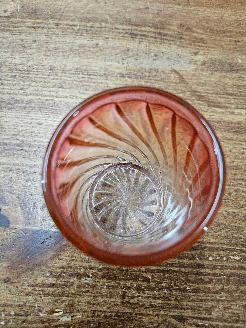 オールドバカラ BACCARAT バンブー ローズ グラス ボトル 花器 一輪挿