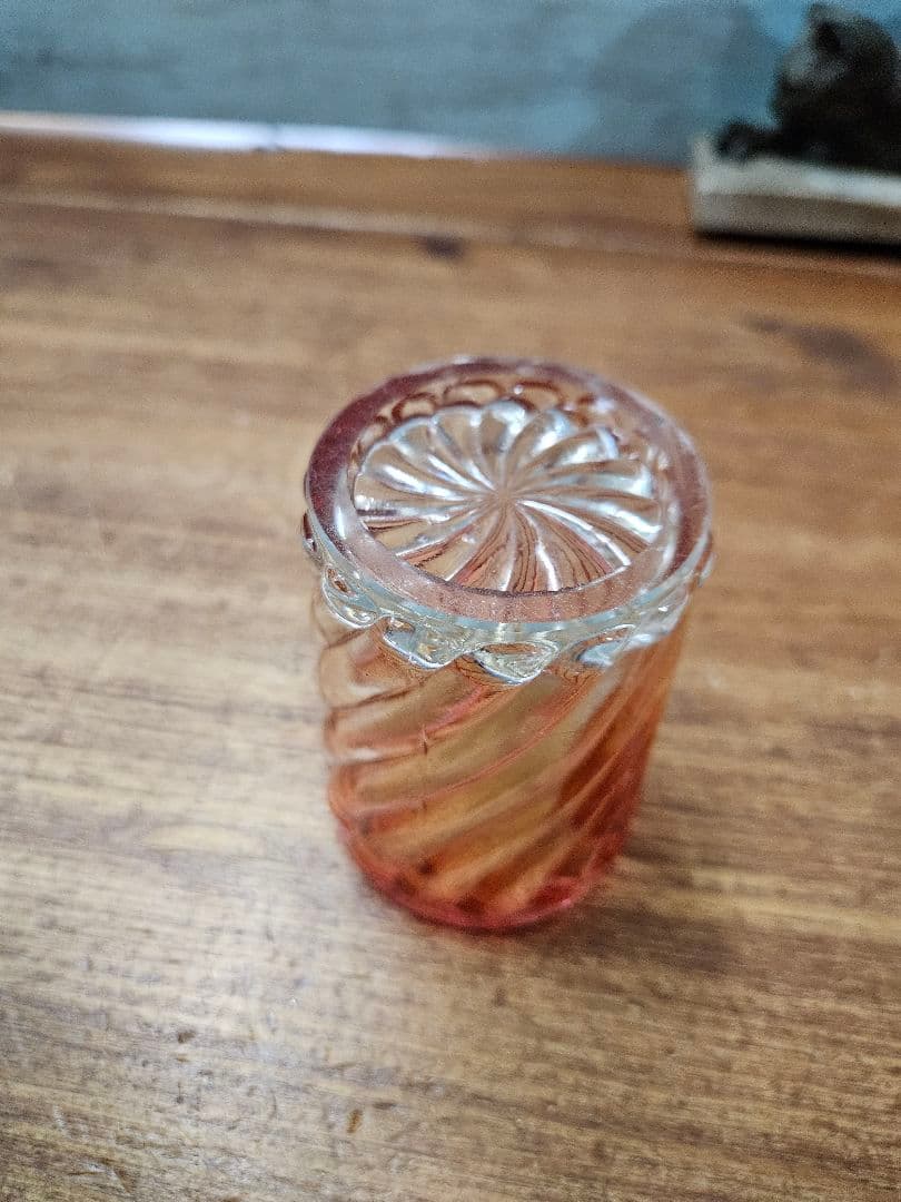 オールドバカラ BACCARAT バンブー ローズ グラス ボトル 花器 一輪挿