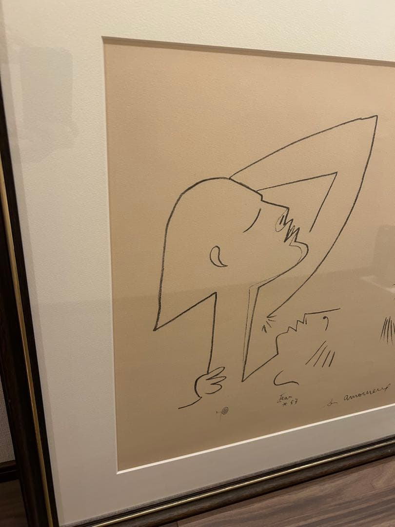 S Amoureux リトグラフ　ジャン　コクトー