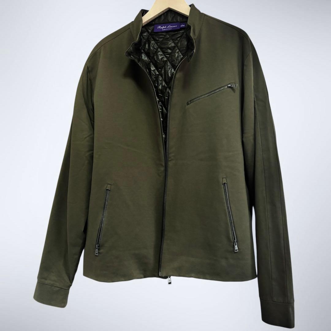 【希少XL】最高級ラルフローレンパープルレーベル ストレッチ ライダース カーキ