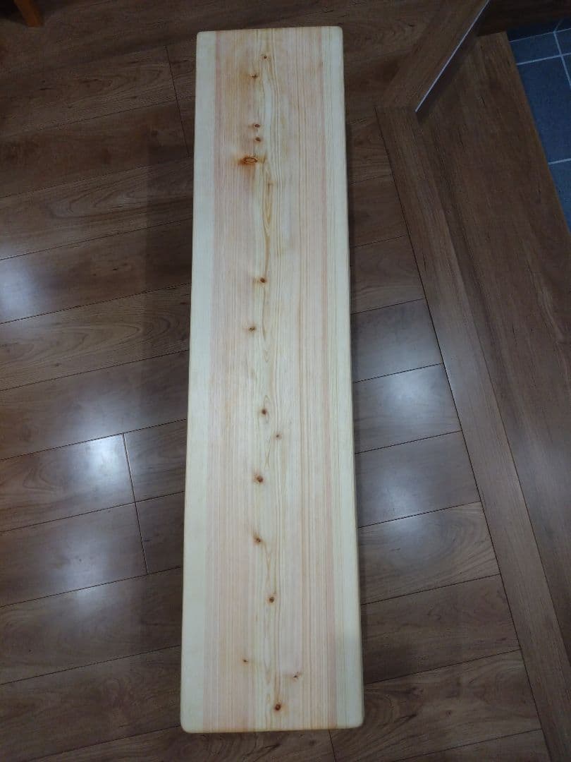 檜のベンチ51　値下げ❕耳付き、幅広で座りやすく、総檜造り、リビングや食卓に❕