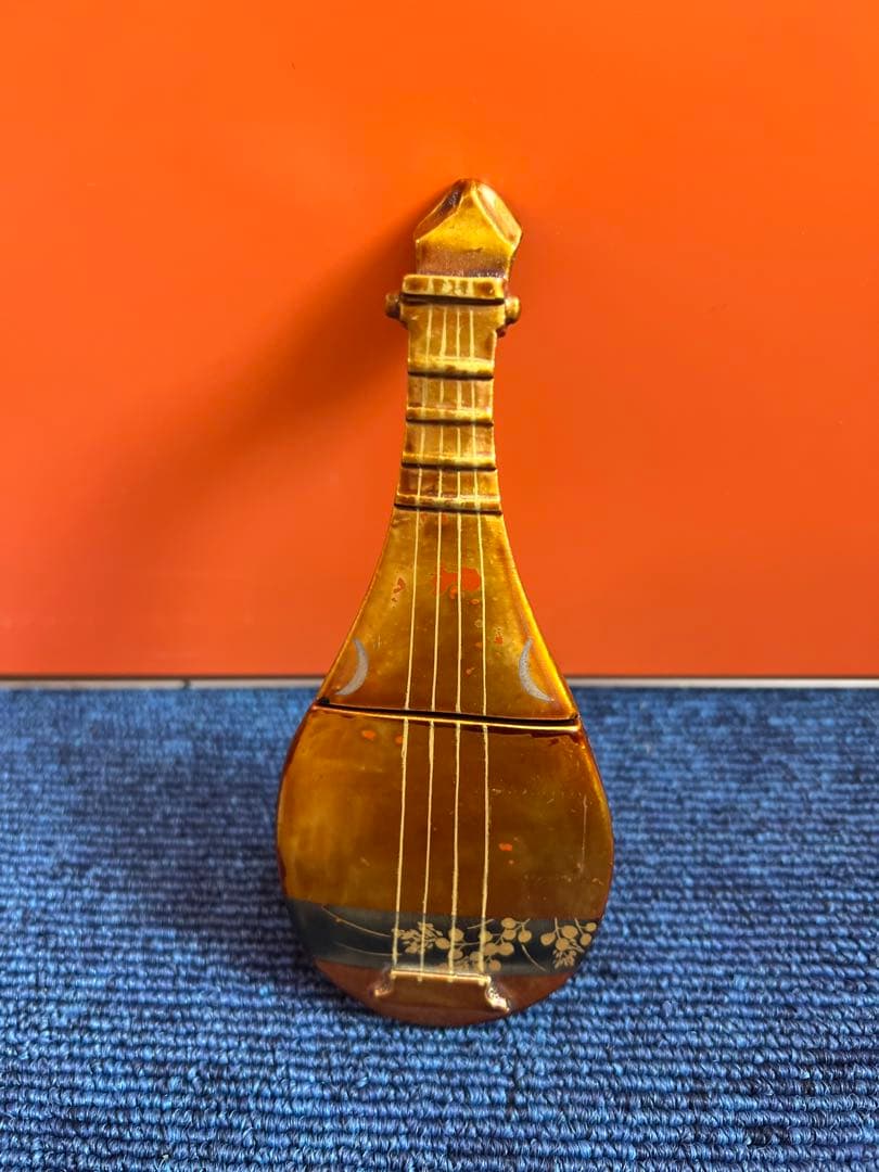 1183  【茶道具】紫陶作 琵琶香合