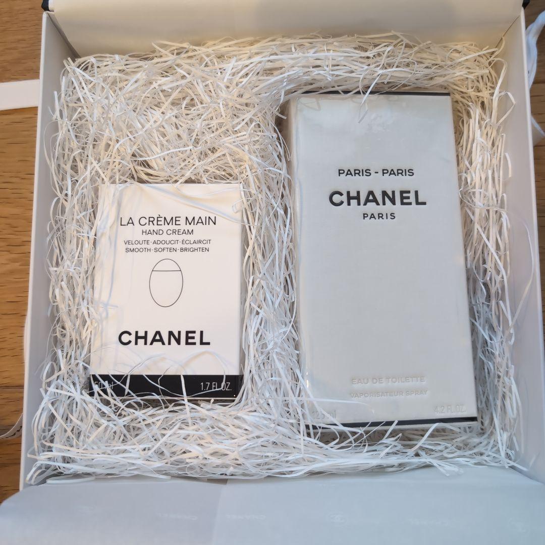 CHANEL ギフトボックス ハンドクリーム 香水　パリパリ