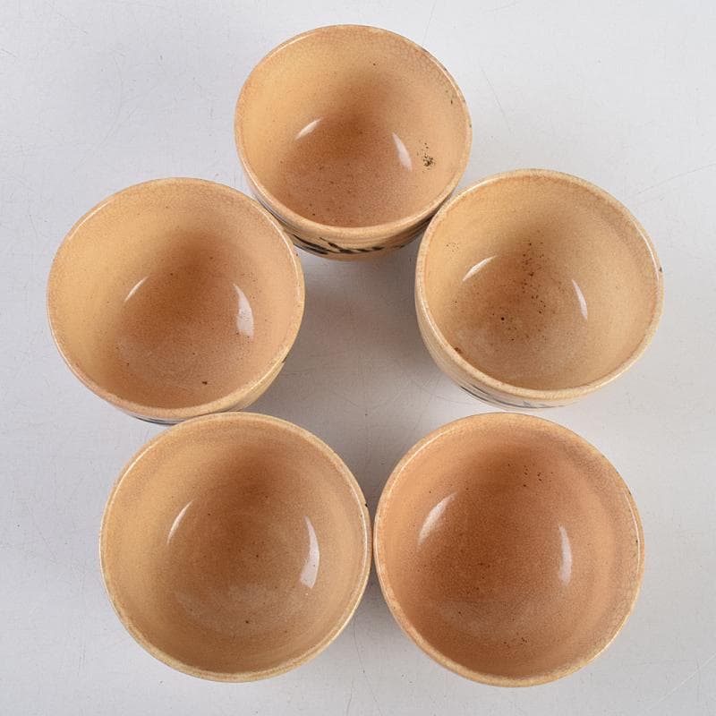 煎茶道具　田能村直入道人画　竹文　茶器揃　M　R9464