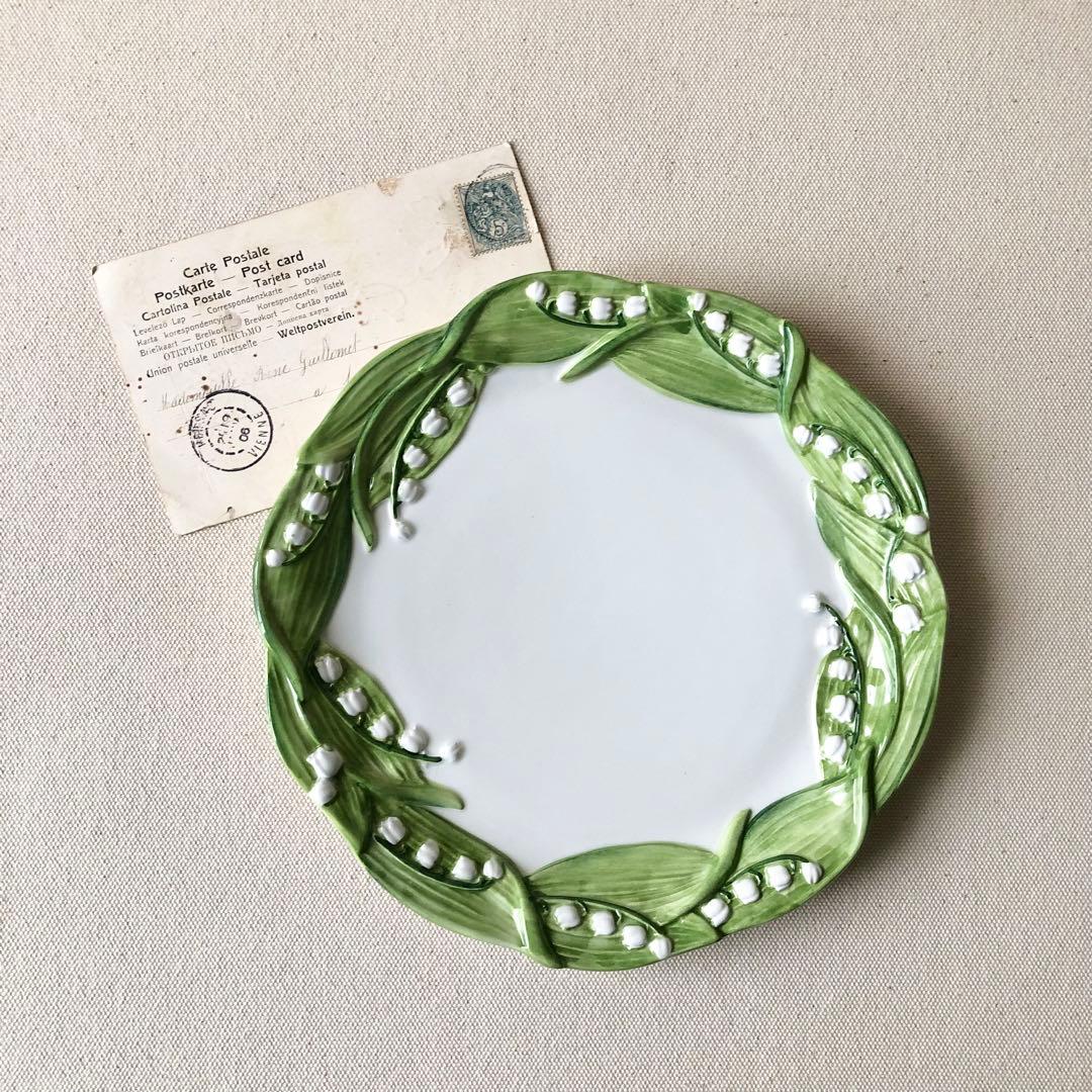 希少！鈴蘭デザインのヴィンテージプレート／イタリア製