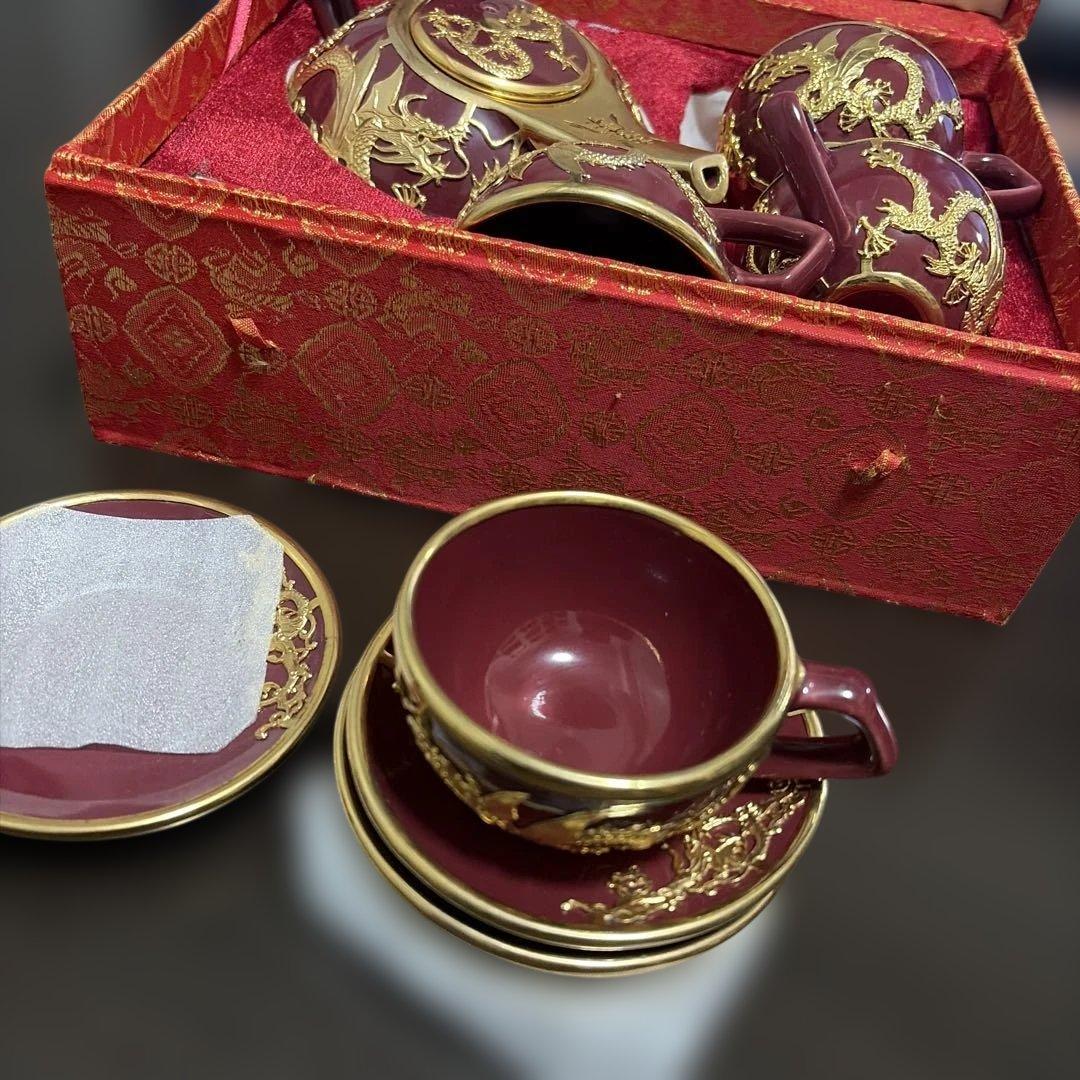 高級中国茶器セット　未使用　レトロ　骨董品