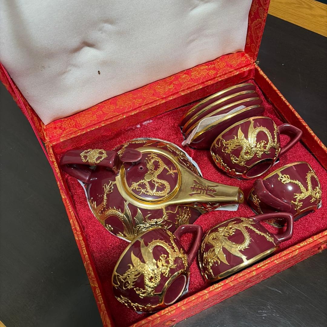 高級中国茶器セット　未使用　レトロ　骨董品