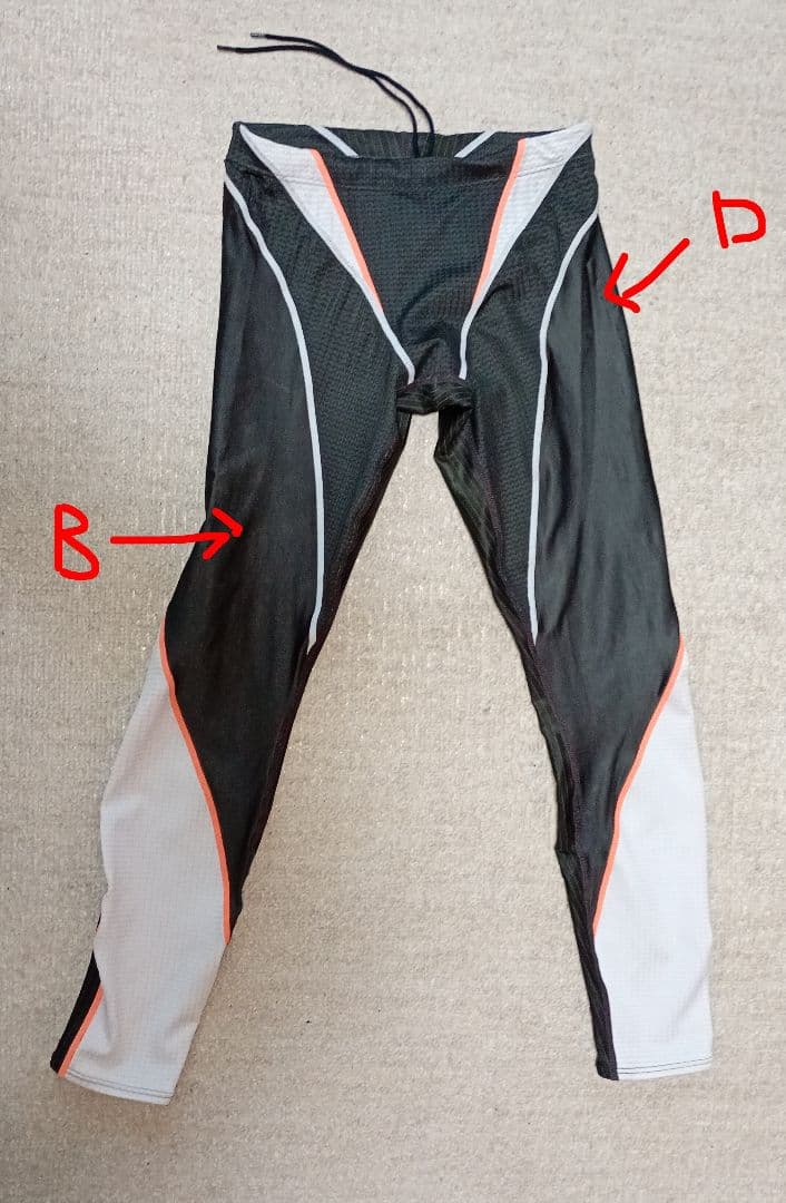 マ*ク様 asics競泳水着メンズロングスパッツ【Tライナーアローウェーブ】