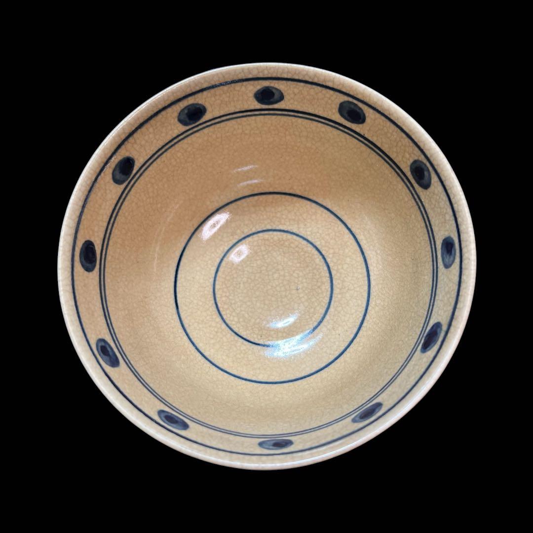 鸛《極美品》安南焼 花草文染付茶碗 抹茶碗 鵬雲斎花押 桐箱付 古美術品