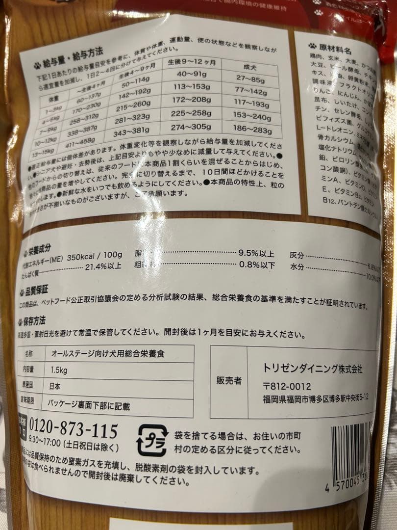 うまか UHAKA プレミアムドッグフード 1.5kg