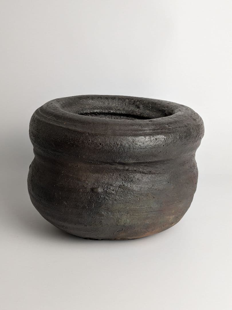 古備前水指　重餅水指　矢筈口　古備前　茶道具　古陶磁