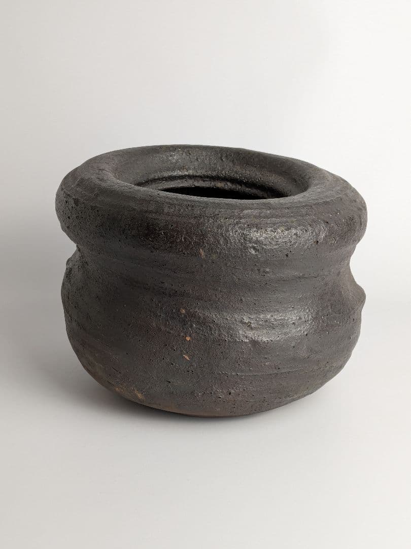 古備前水指　重餅水指　矢筈口　古備前　茶道具　古陶磁