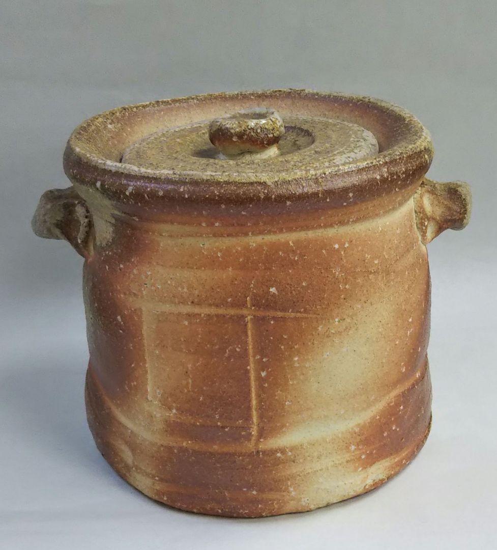 最終特価 茶道具 水指 信楽 耳付 古来窯 上田光春 6代直方 新品未使用