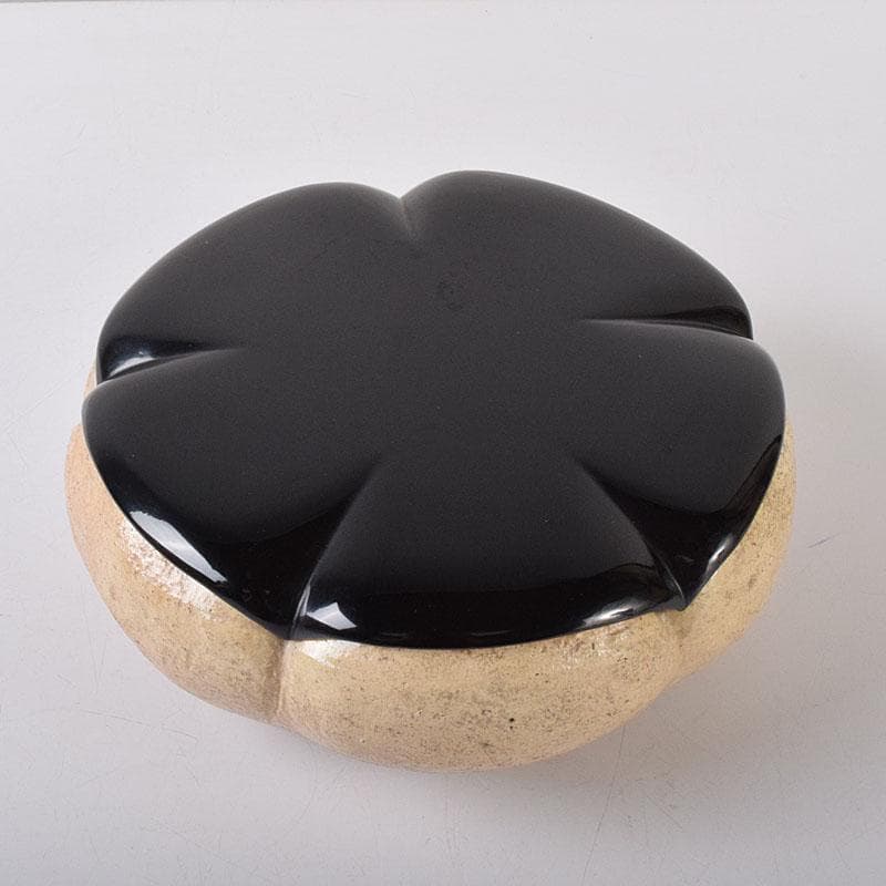 茶道具　楽焼　輪花鉢　菓子器　時代箱付　M　R7991