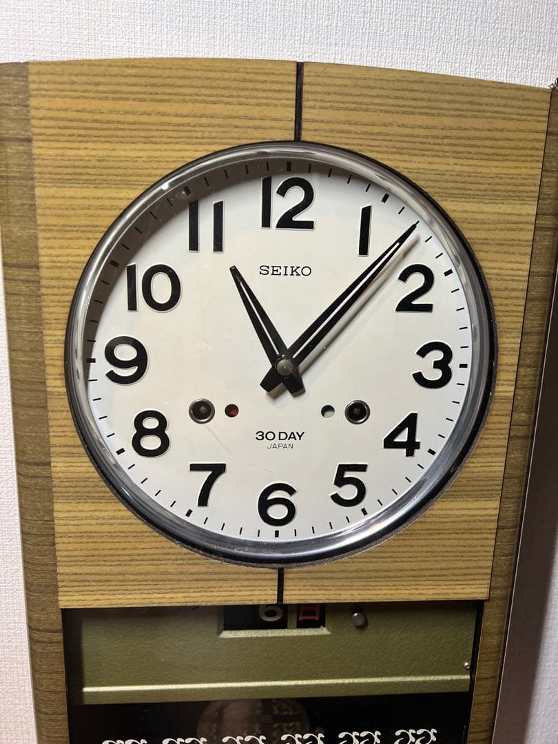 SEIKO精工30DAYゼンマイ掛け時計振り子時計柱時計ボンボン時計古時計稼働品