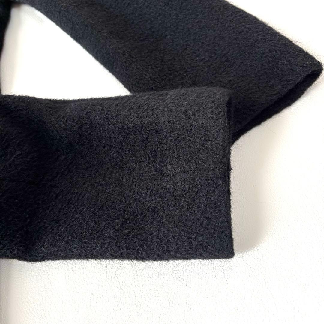 【極美品/高級】ヒロココシノ シャギーコート ロング ブラック 40 ゆったり