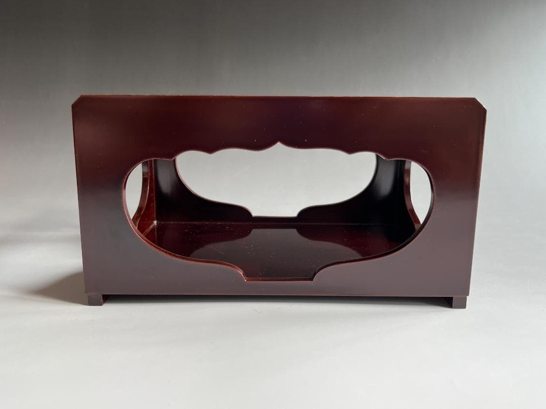 川瀬表完　香狭間透し溜　莨盆　茶道具