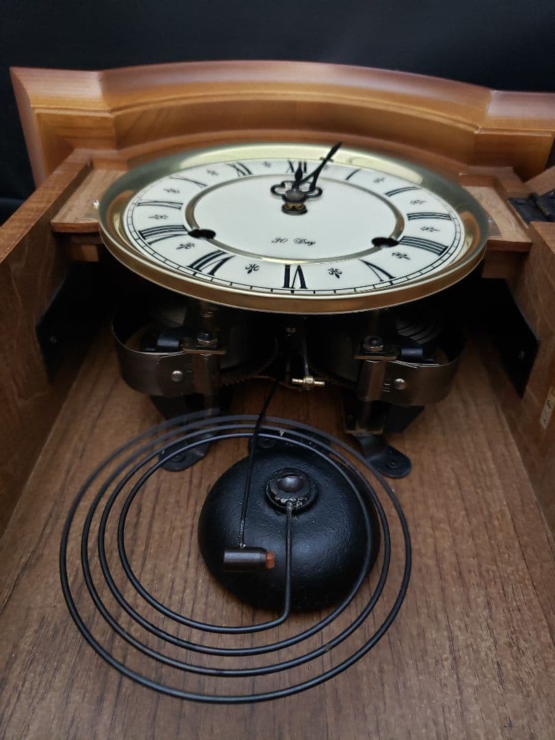 昭和レトロ　愛知時計　アイチ時計　ゼンマイ　振り子時計　掛時計