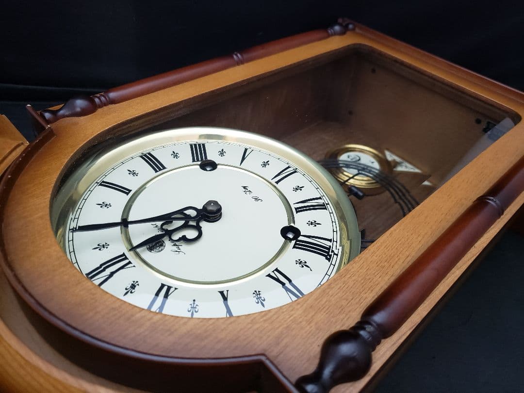 昭和レトロ　愛知時計　アイチ時計　ゼンマイ　振り子時計　掛時計