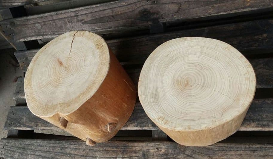 YUME ヒノキスツール2個セット