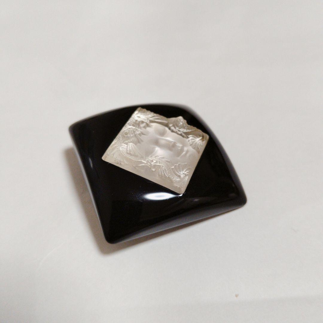 美品　ラリック　ブローチ　アレトゥーズ　女神　クリスタル