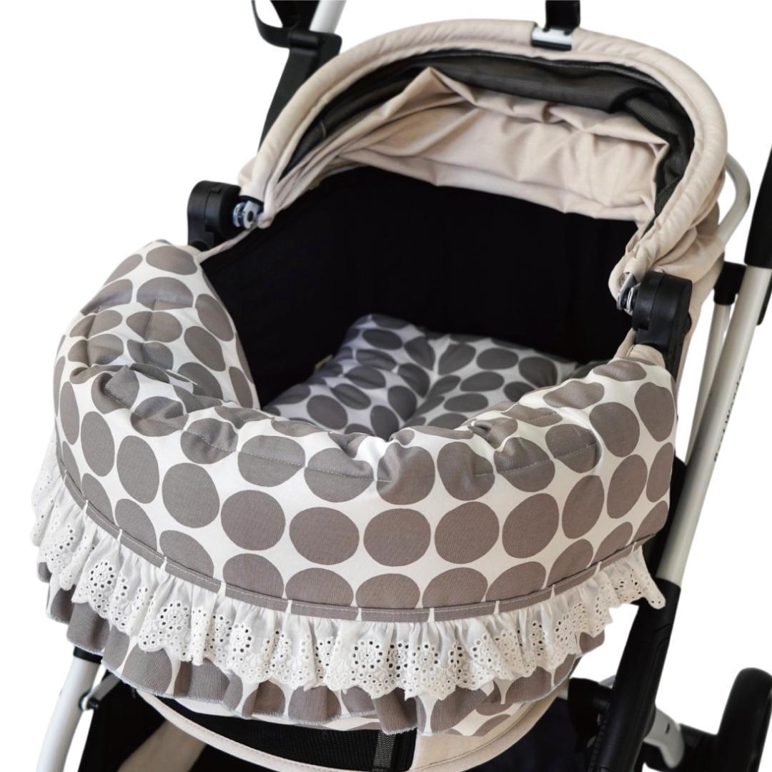 【一体型】カートクッション★ドット あご乗せ コンフォーター カートカバー