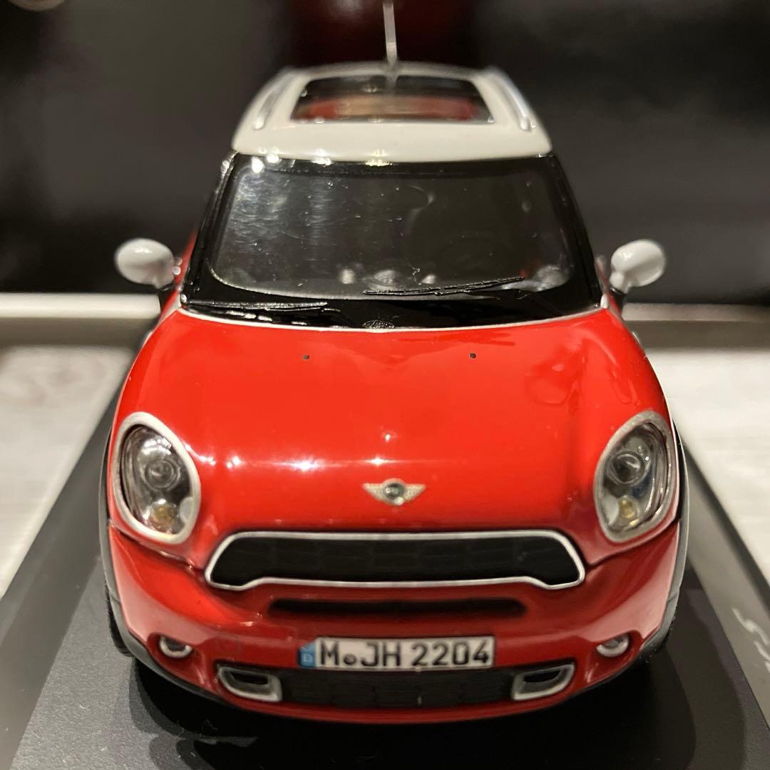 1/43 MINI ミニクロスオーバー クーパーS ミニカー レッド×ホワイト