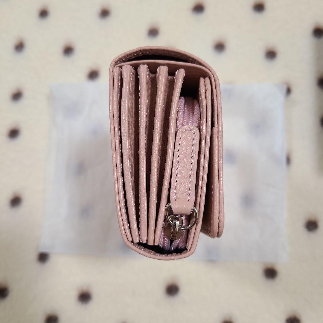 【傳濱野】カードが最大40枚入る二つ折財布Litolo(リトロ)シェルピンク