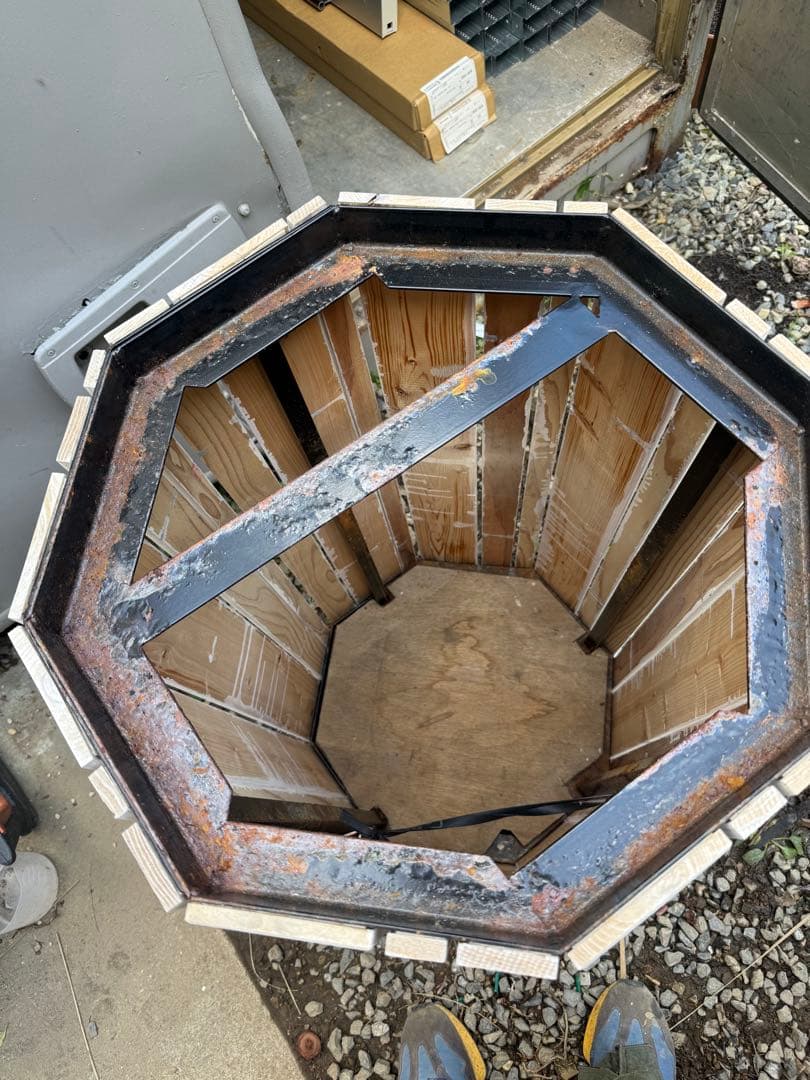 アクリル水槽　自作台　希少な特注八角形