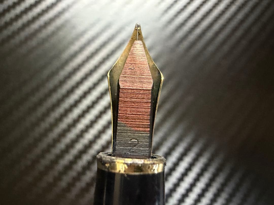 美品 エボナイト芯 モンブラン 144 ブラック 全金 F 細字 万年筆