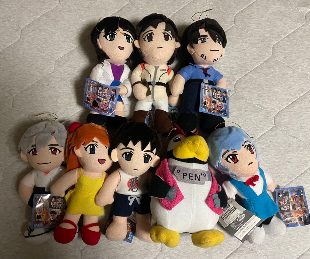 エヴァンゲリオン　セガぬいぐるみ8体フルコンプ