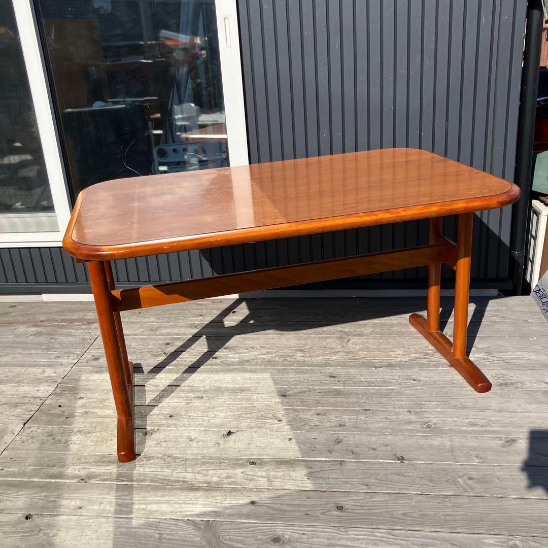 昭和レトロ 松田家具 デコラトップ 木製ダイニングテーブル ビンテージ 古家具