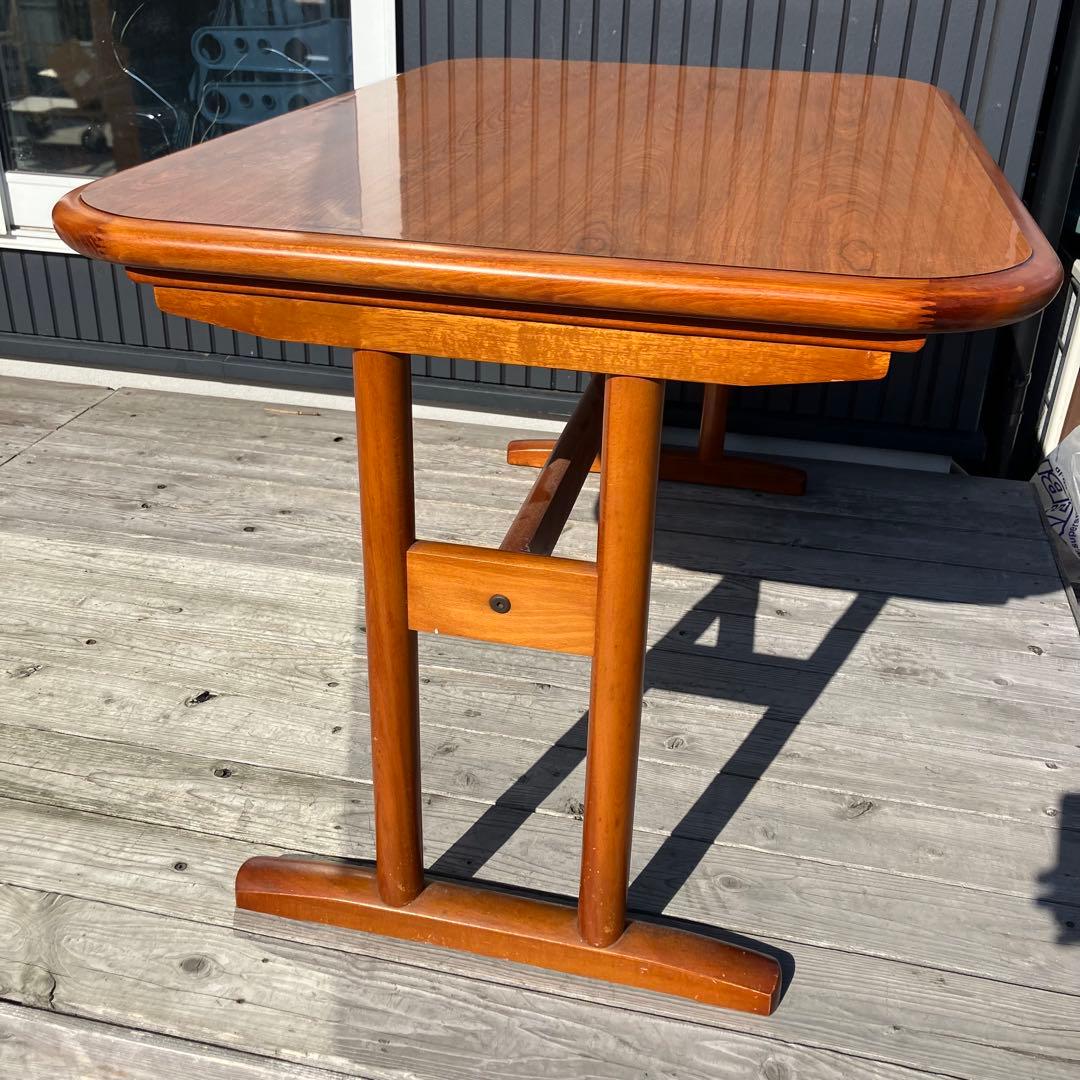昭和レトロ 松田家具 デコラトップ 木製ダイニングテーブル ビンテージ 古家具
